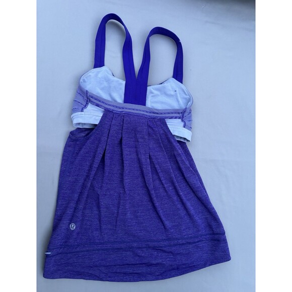 lululemon athletica Tops - Lululemon Rest Less Tank Top Heather Bruised Berry Wee Striped Women’s Size 2